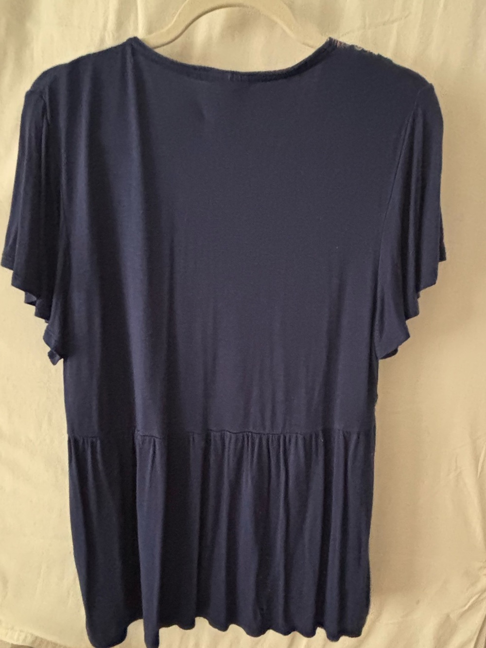 Knox Rose Navy Embroidered V-Neck Boho Top - Picture 2 of 3
